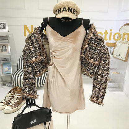 High-quality Temperament Ladies style tweed women short Jacket Women 2022 autumn  elegant jacket Female Fashion Jacket Woman Top