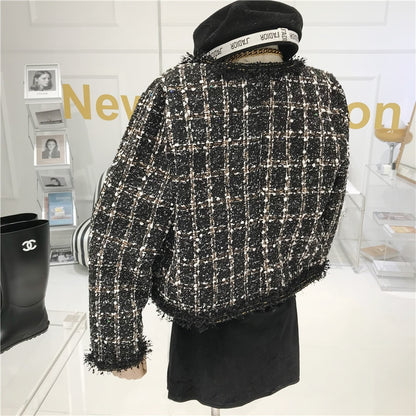 High-quality Temperament Ladies style tweed women short Jacket Women 2022 autumn  elegant jacket Female Fashion Jacket Woman Top